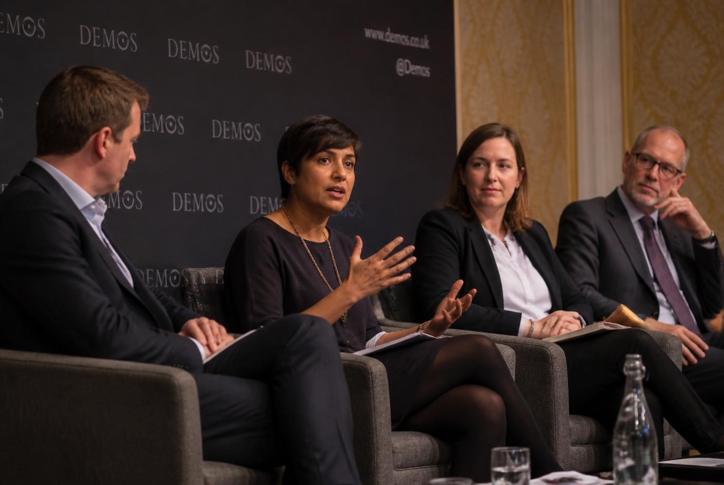 Jess Jeetley speaking on a panel discussion